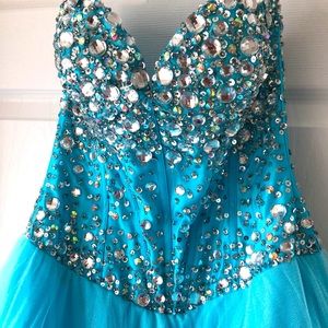 Turquoise prom dress
